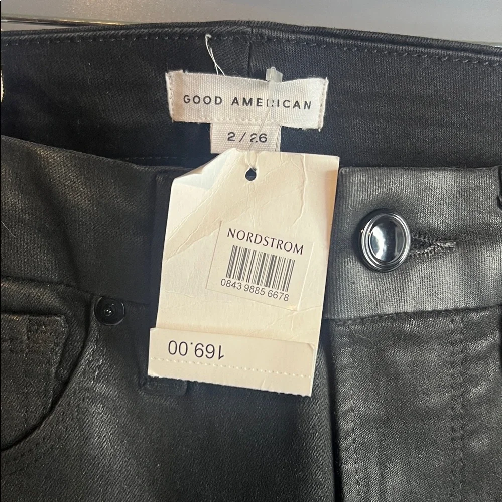 Good American Black Skinny Faux Leather Pants